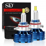 2 tk 6-poolsed 30000LM 3D H7 CSP LED esilaternapirnid Canbus 360&deg; H1 H11 HB3 HB4 9012 Hir2 Led H8 9006 9005 Auto Turbo esilatern 80W Autolamp 12V 6000K 9005 HB3