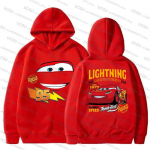 L&otilde;busad autod Blester McQueen 95 Prindiga Kapuutsiga sviiter Mood S&uuml;gis Talv Mehed Naised Vabaaja Pullover Kapuutsiga Sviitrid Puuvillased R&otilde;ivad S