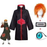 Uzumaki Akatsuki Cosplay Poisid T&uuml;drukud Uzumaki Jakk P&uuml;ksid Peapael Parukas rekvisiidid Lastevorm Kunai Halloweeni kost&uuml;&uuml;m XL