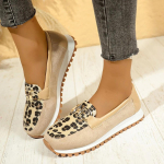 Naiste tossud 2024 Uued Leopard Splicing Lamedad vabaajajalatsid Br&auml;ndi Slip on Loafers Vulkaniseeritud jalan&otilde;ud Naiste tossud k&otilde;ndimisel 36