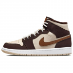 Air Jordan 1 Mid Se 'Cream Dark Chocolate' Naiste Jordan DO6699-200 36
