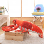 Simulatsioon suur homaar viskepadi pl&uuml;&uuml;sist m&auml;nguasi nukk v&auml;hk must ja punane homaarikukk poistele naljakas nukk 60cm（0.4kg）