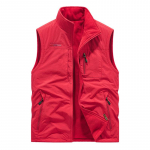 S&uuml;gis- ja talvine meeste sametist paksendatud vest, p&otilde;hi soe vabaaja vest, kahepoolne kulumine mitme taskuga vest 7XL must