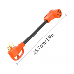 30 Amprit RV Juhe RV Juhe Tugev Muundur 30 Amprit 50 Amprisse RV Generaatori Adapter 18 Tolli RV Elektriadapter Dogbone