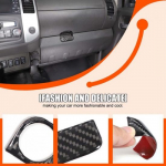 Carbon fiber Co-pilot Storage Box Handle Trim Sticker For Nissan Frontier 05-21