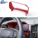 Red Dashboard trument Frame Trim Decor Cover Bezels For Ford Bronco +ABS