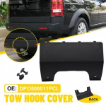 Rear Bumper Tow Hole Hook Cover Cap w/ Clips Black Fit Land Rover LR3 2005-2009