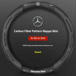 Mercedes-Benz A B C E S V R-klass C43 CLA GLA GLB GLC GLK SLK SL Vito Autole Libisemisvastane S&uuml;sinikkiust Nahast Roolikate O Black