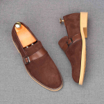 Moodsad Uued Meeste Suede Nahast Slip-On Kingad Mehelik Luksuslik Disainer Monk-rihmaga Loaferid Pulmapeo Homecoming Jalan&otilde;ud Zapatos Hombre 38
