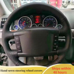 Car Steering Wheel Cover For Volkswagen VW Touareg Phaeton 2002-2010 ized Car Interior DIY Original Steering Wheel Braid 3 Colors Thread