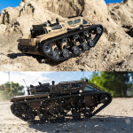 RC roomikpaak t&auml;ielikult proportsionaalse puldiga auto V&otilde;imas maastikuauto k&otilde;ikideks maastikeks Sulamist uks avanev mudel S&otilde;jaline s&otilde;japlaanauto s&otilde;iduk lastele Armored Vehicles with [1 Battery] white