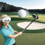VR-golfireket Realistlik VR-golfitreeneri k&auml;epide Libisemisvastane 80 kraadi J&auml;lgimise s&auml;ilitamine Meta Quest 3S/Quest 3/Quest 2 Tarvikutele Australia