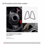 Betterhumz For Mazda 3 Axela 2010-2013 Made of Alcantara Dashboard Air Outlet trument Trim Stickers Car Interior Accessories Carbon Fiber Leather