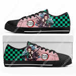 Anime Demon Slayer Kimetsu No Yaiba Madalad tossud Tanjirou Nezuk Mehed Naised Teismelised L&otilde;uendist tossud Vabaaja Paar Kohandatud kingad 35