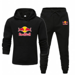 Red Bull Meeste/naiste spordir&otilde;ivaste komplektid Kevad S&uuml;gis Br&auml;nd Kapuutsiga pusa Vabaaja dressipluus Mehed 2-osaline Kapuutsiga pusa + P&uuml;ksid Meeste riided S must