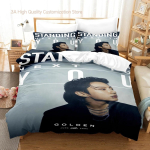 Jeon Jung Kook Album Voodipesu komplekt &Uuml;heinimese Twin T&auml;iskasvanu Queen King Suuruses Voodikomplekt Laste Poiste Magamistuba Tekikoti komplekt Voodilina komplekt 2-2 AU Single(140*210cm)3pcs