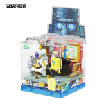 Spongebob ehitusklotsid Ananassimaja Restoran Ankurmaja Puumaja Toamudel Klotsid Lauakaunistused Laste M&auml;nguasjad Kingitus With Box gray