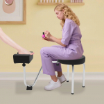 Reguleeritav Pedik&uuml;&uuml;ri Jalatugi Raud PVC Jalatugi Tool 22LBS Kandev&otilde;ime Pehme Puuvillane Padi Libisemisvastane Salongi Spa Manik&uuml;&uuml;rija jaoks United States