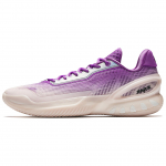 Anta Zap 3 Cushioning, Wear Resistant Low top Front Fork Carbon Plate Basketball Shoes Men's White Purple 912531110Q-2 39