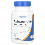 Nutricost, Astaksantiin, 12 mg, 30 pehmet kapslit