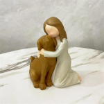 Love My Dog Figuren Statuen, Erinnerungsgeschenk, f&uuml;r Hundeliebhaber Schwarz
