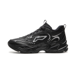 Li Ning LN DEFENDER Cushioning Slip Resistant Abrasion Resistant Height Increasing Rebound Mid top Casual Shoes Men's AGCV395-2 41 black