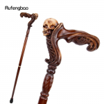 Kolju pruun puidust mood jalutuskepp dekoratiivne vampiir Cospaly peo puidust jalutuskepp Halloweeni vitsakepp Crosier 93cm