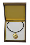 Rottweiler, Rott, Rottie I - Dog necklace in gift box, gold-plated pendant for dog fan, striking jewellery by Art-Dog brown