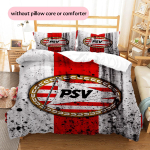 Helendav PSV Eindhoven Muster Voodipesu Tekikott Komplekt Kodu Kaunistus Kingitus (1 * tekikott + 2 * padjap&uuml;&uuml;ri ilma s&uuml;damikuta) 135x200cm