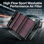 For Toyota Supra A80 3.0 i Land Cruiser Prado 90 J9 3.4 Lexus E1 IS300 IS200 Tercel AL2 pplause A101 High Flow Sport Air Filter