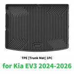 for Kia EV3 2024 2025 2026 GT High Quality TPE Trunk Mat + Rear Seat Back Protector Waterproof Dustproof Easy Clean For Left Hand Drive