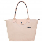 Longchamp Le Pliage Club 31 Pika k&auml;epidemega klapiga lukuga tikitud logoga kandekott Naiste kandekott Hawthorn-White 1899619566 Light Pink