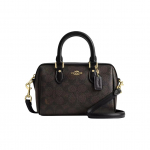 K&auml;ekott Rowan 18 Klassikaline Monogramm Prindi T&otilde;mblukuga Suletav Kaetud L&otilde;uendist &Otilde;lakott Crossbody T&otilde;mblukuga Kott V&auml;ikesed Naiste kotid Pruun CW329-IMXAQ Basic Set (Bag+Dust Bag)