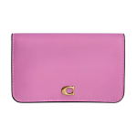 Coach Essential Slim 12 Logo Vasikanahast Kaardihoidja Mini Naiste Kaardihoidja Lilla Punane CR990-B4DB8 Fuchsia