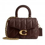 Coach Tabby 19 tepitud kaunistatud &otilde;lakott lambanahast crossbody k&auml;ekott v&auml;ike naiste k&auml;ekott vahtrapruun CCC12-B4MPL Basic Set (Bag+Dust Bag)