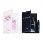 Dior Eau de Toilette l&otilde;hnade miniatuuride komplekt - Miss Dior Blooming Bouquet & Sauvage 1ml+1ml