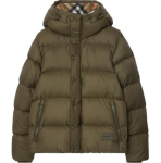 Burberry kapuutsiga tasku lukuga pikkade varrukatega p&uuml;stjakk oliiviroheline 81052271 L