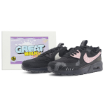 Nike Air Max 90 libisemiskindlad madalad jooksutossud meestele, must DQ3987-002(Team322-) 41