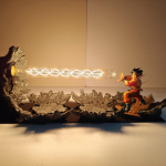 Dragon Ball Son Goku Kamehameha Anime Lamp DIY LED Pirnlamp Anime Kuju Tegevusmudel Kuju M&auml;nguasjad PVC Kogutav Nukk AU plug