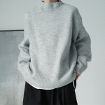 Ka&scaron;miirist kootud pulloveriga sviiter naiste pehme, &uuml;lisuur vabaaja vaba poolkaelusega kampsunid naiste Korea soliidne kampsun One size hall