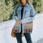 Naiste teksajakk S&uuml;gis- ja talv Uus disain Sense Naiste riided Denim&otilde;mblusega villane mantel Retrojope vabaaja trend XL roheline
