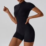 Suvine Kortsuline J&otilde;usaali Jumpsuit Naiste Fitnessi &Uuml;likond L&uuml;hikesed Komplektid Spordikombinesoonid Naisele Treeningriided T&otilde;mblukuga Treeningu Spordir&otilde;ivad L must