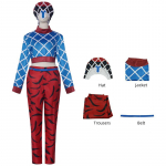 Jojo veider seiklus Kira Yoshikage Guido Mista Cosplay kost&uuml;&uuml;m hingava materjaliga animef&auml;nnidele Guido Mista,XS