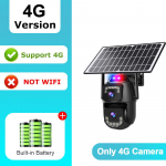 OKAM PRO AOV P&auml;ikesetoitega Kaamera HD 10MP Kahe objektiiviga 4G Kaamera Mobiilne J&auml;lgimine &Ouml;&ouml;n&auml;gemine V&auml;listingimustes CCTV Kahesuunaline Intercom Valgustusalarm 4G Camera