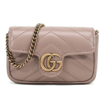 Gucci GG Marmont Super Mini kott Tolmune roosa nahk 575161-DTDCT-5729 Basic Set (Bag+Dust Bag)