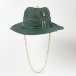 Naiste Kettaktsendiga Fedora P&auml;ikesem&uuml;ts - Kokkupakitav UPF 50+ Rannap&auml;ikesekaitse M&uuml;ts, Boho Puhkuse Kokkupakitav Suvine Mood M 56-58cm tumeroheline v&auml;rv