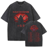 Rock Band Bad Omens Tuur Vintage Pesu T-s&auml;rk Mehed Naised Hip Hop Gootiline L&otilde;tv &Uuml;mmarguse Kaelusega L&uuml;hikeste Varrukatega T-s&auml;rgid F&auml;nnid Streetwear S brown