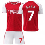 Arsenal Saka nr 7 Jalgpallis&auml;rk 2024/2025 Hooaeg Laste Spordir&otilde;ivad Punane/Valge Pol&uuml;ester 100-110 CM punane