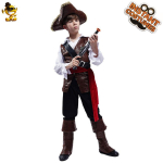 Halloweeni poisi piraadikost&uuml;&uuml;m poisi piraadikapteni cosplay orgiapeo lavashow kost&uuml;&uuml;m s (4-6 years old, 104-116cm) black