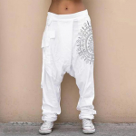 Meeste vabaaja elastne v&ouml;&ouml;koht kottis p&uuml;ksid pikad p&uuml;ksid Harem Boho madala t&otilde;usuga Drop Crotch Retro lahtised p&uuml;ksid Meeste riided S